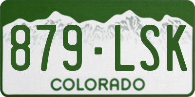 CO license plate 879LSK