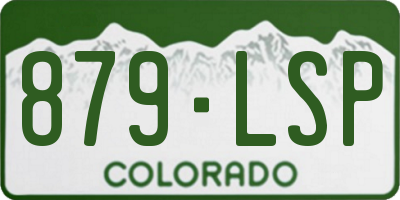 CO license plate 879LSP