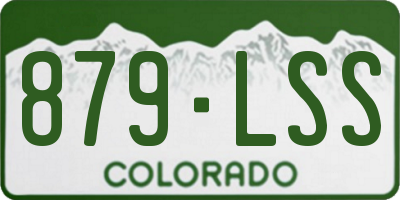 CO license plate 879LSS