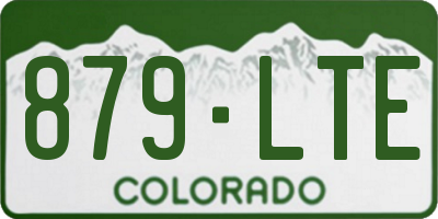 CO license plate 879LTE