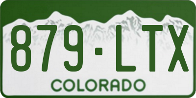 CO license plate 879LTX