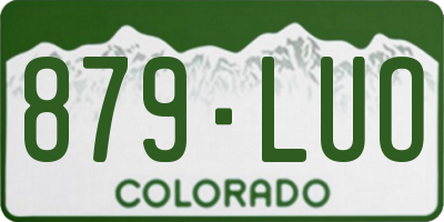 CO license plate 879LUO