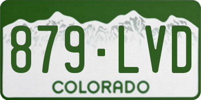 CO license plate 879LVD