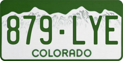 CO license plate 879LYE