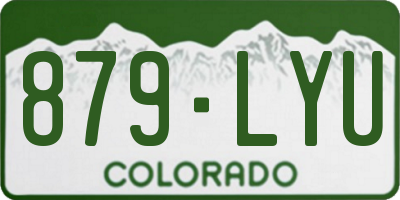 CO license plate 879LYU