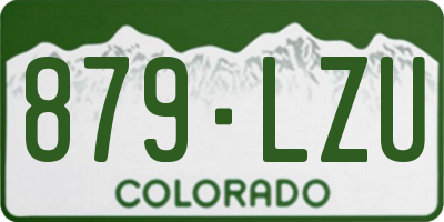 CO license plate 879LZU