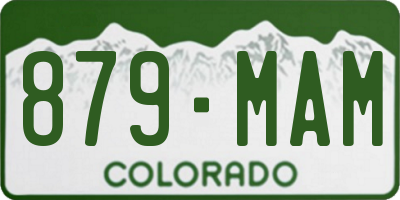CO license plate 879MAM