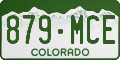 CO license plate 879MCE