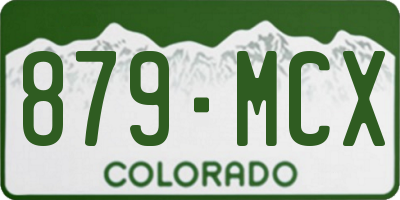 CO license plate 879MCX