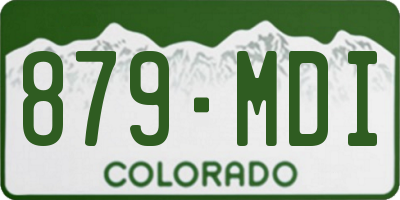 CO license plate 879MDI
