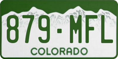 CO license plate 879MFL