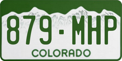 CO license plate 879MHP