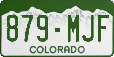 CO license plate 879MJF