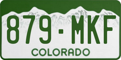 CO license plate 879MKF
