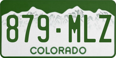 CO license plate 879MLZ