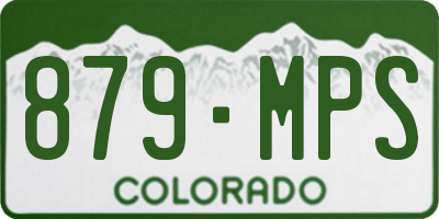 CO license plate 879MPS