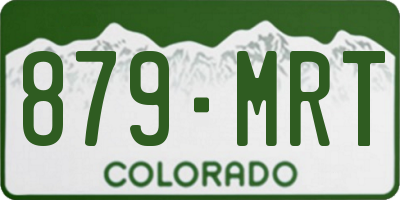 CO license plate 879MRT