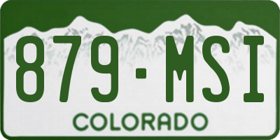 CO license plate 879MSI