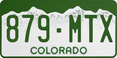 CO license plate 879MTX