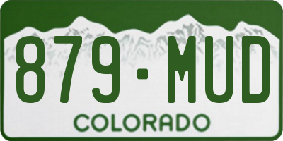 CO license plate 879MUD