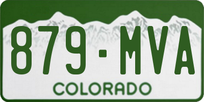 CO license plate 879MVA