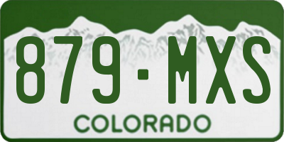 CO license plate 879MXS