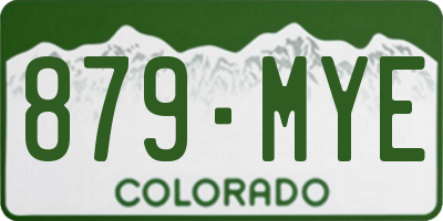CO license plate 879MYE