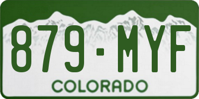 CO license plate 879MYF