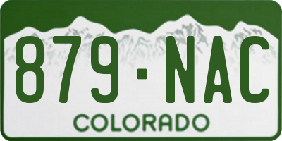 CO license plate 879NAC