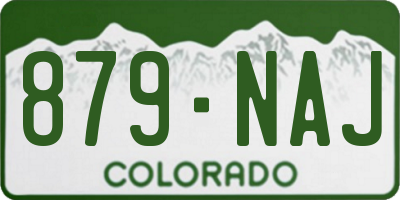 CO license plate 879NAJ