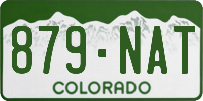 CO license plate 879NAT