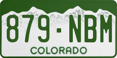 CO license plate 879NBM