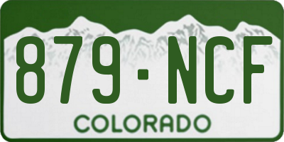 CO license plate 879NCF