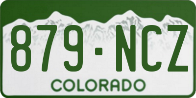 CO license plate 879NCZ
