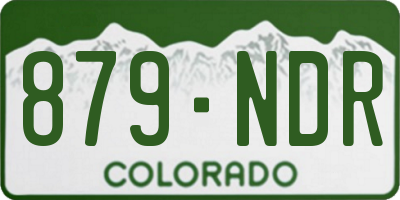 CO license plate 879NDR