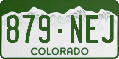 CO license plate 879NEJ
