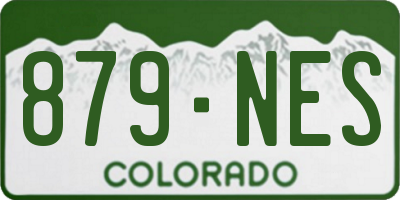 CO license plate 879NES