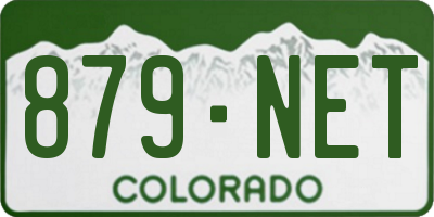 CO license plate 879NET