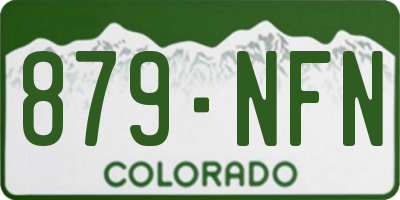 CO license plate 879NFN