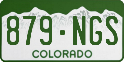CO license plate 879NGS