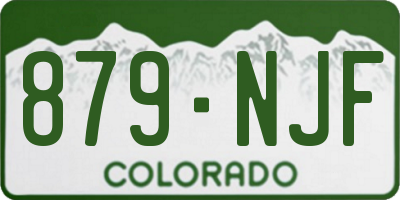 CO license plate 879NJF