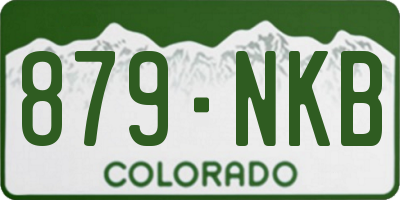 CO license plate 879NKB