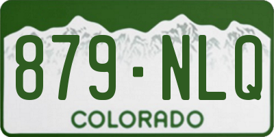 CO license plate 879NLQ