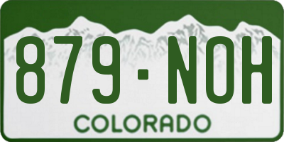 CO license plate 879NOH