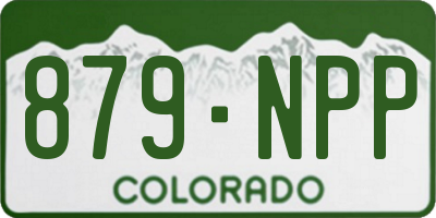 CO license plate 879NPP