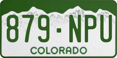 CO license plate 879NPU