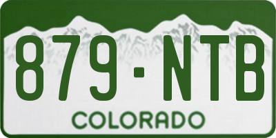 CO license plate 879NTB