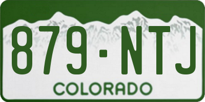 CO license plate 879NTJ