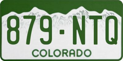 CO license plate 879NTQ
