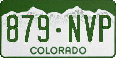 CO license plate 879NVP